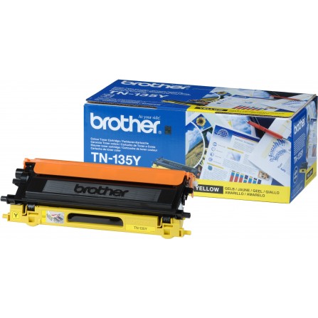 Toner Original Brother LaserJet TN135Y pour Brother HL-4040CN , MFC 9440CN - jaune (4000 Pages)