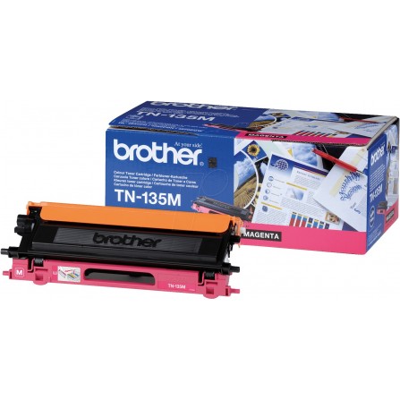 Toner Original Brother LaserJet TN135M pour Brother HL-4040CN , MFC 9440CN - Magenta (4000 Pages)