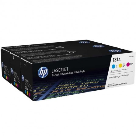 HP Lot de 3 toners authentiques cyan/magenta/jaune laserjet 131a original