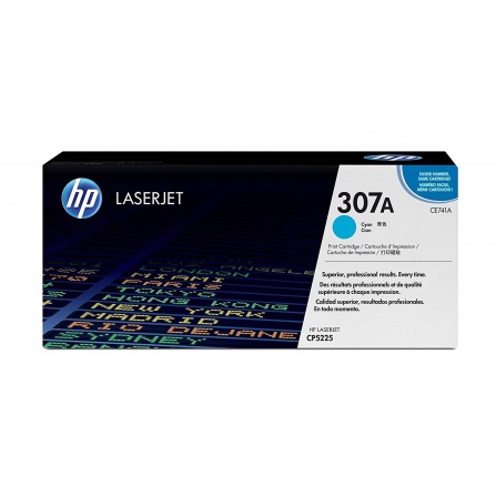 Toner Original HP LaserJet CE741A Pour HP 307A - Cyan