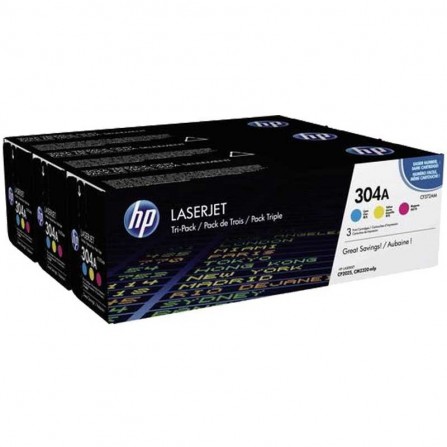 HP Pack de 3 toners laserjet 304a - cf372am