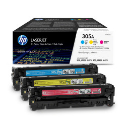 HP Pack de 3 toners laserjet 305a - cf370am