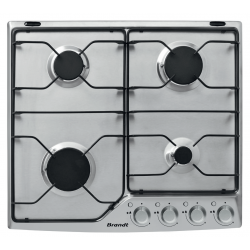 Plaque de cuisson Gaz Brandt BPE8610X / 60 cm / Inox