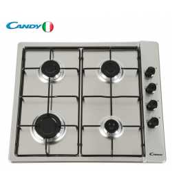 intégré, Gas Hob, émaillé, acier inoxydable, rotatif Candy CLG 64 SGX intégré gaz acier inoxydable – Plaque