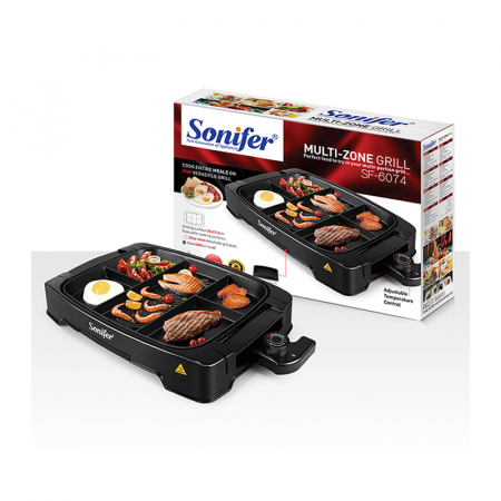 Sonifer SF-6074, Barbecue électrique multi-portions 1500 Watts Antiadhésif