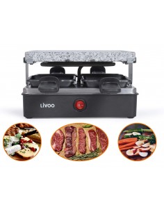 LIVOO APPAREIL à RACLETTE POUR 4 PERSONNES 1200W