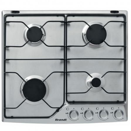 Brandt PLAQUE DE CUISSON À GAZ 4 FEUX 60CM BPE8610X - INOX