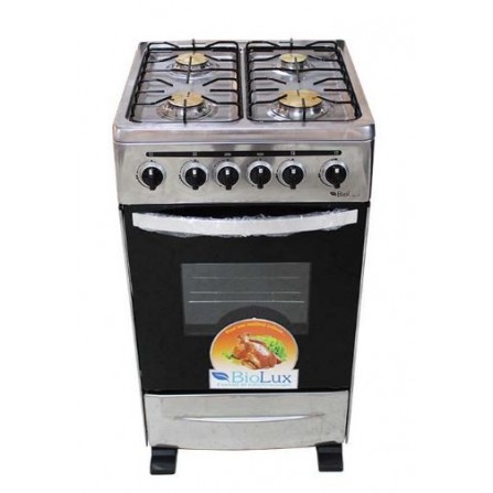 BIOLUX CUISINIèRE AVEC TOURNE BROCHE 4 FEUX 50CM - INOX (5252X-TB)