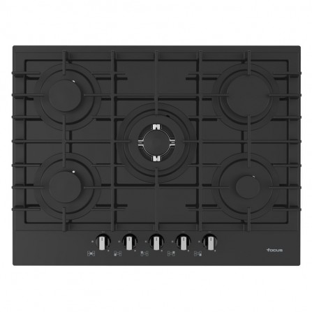 FOCUS PLAQUE DE CUISSON F406B 5 FEUX ? 70 CM ? VITRO CRYSTAL NOIR