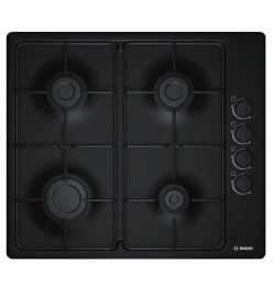 Plaque de cuisson à gaz 60cm Noir - BOSCH PBP6C6B80Q