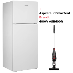 Réfrigérateur Brandt NoFrost BD4410NW / 420 L / Blanc + Aspirateur Balai 2en1 Brandt 600W ASB600R