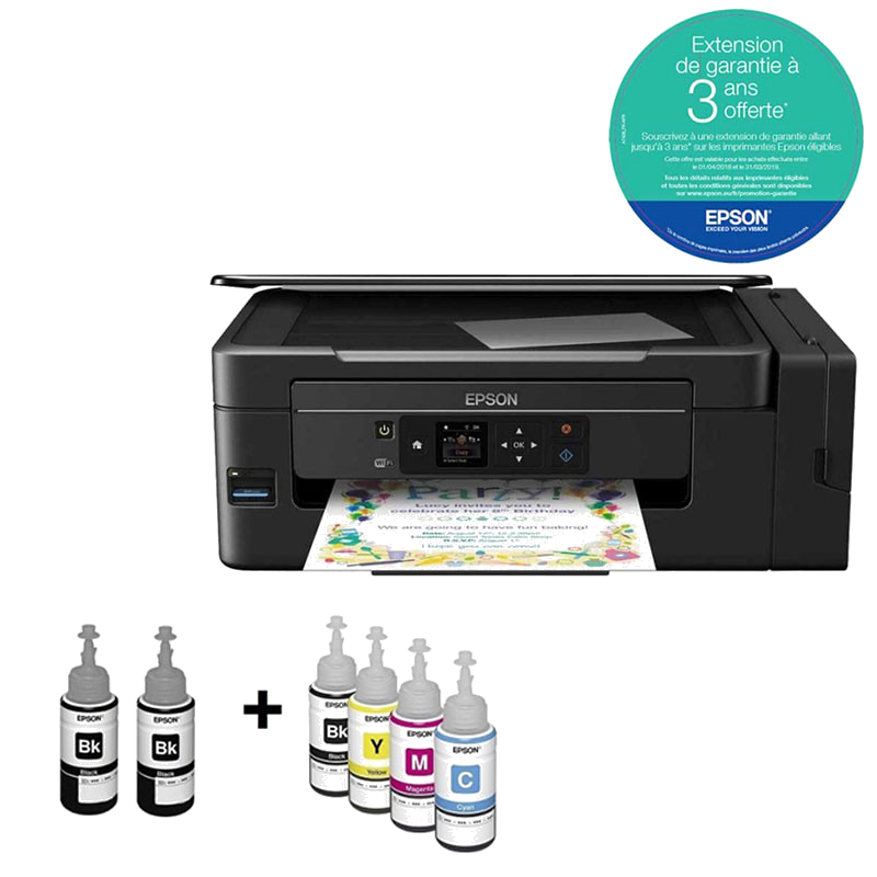 Imprimante Jet encre EPSON à réservoir intégré  ECO TANK  L3070 3 EN 1 Avec WIFI