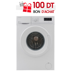 Machine à laver Frontale Sharp ES-FE610CEX-W / 6 Kg / Silver + 100DT BON D'ACHAT