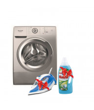 Brandt LAVE LINGE FRONTALE BAL72SS 7KG / SILVER + LILAS POUDRE MACHINE 5 KG