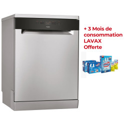 Lave vaisselle Whirlpool 13 Couverts / Inox + 3 Mois de consommation LAVAX Offerte