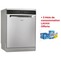 Lave vaisselle Whirlpool 6th SENSE 14 Couverts / Inox + 3 Mois de consommation LAVAX Offerte