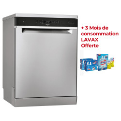 Lave vaisselle Whirlpool 14 Couverts / Inox + 3 Mois de consommation LAVAX Offerte