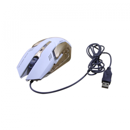 Jedel GM910, Souris Gamer USB avec 6 boutons en Blanc