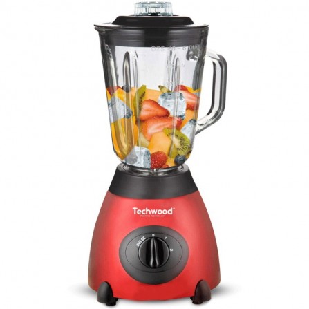 Blender Inox TECHWOOD - 500 Watts - 1,5 Litres - Rouge (TBLI-385)