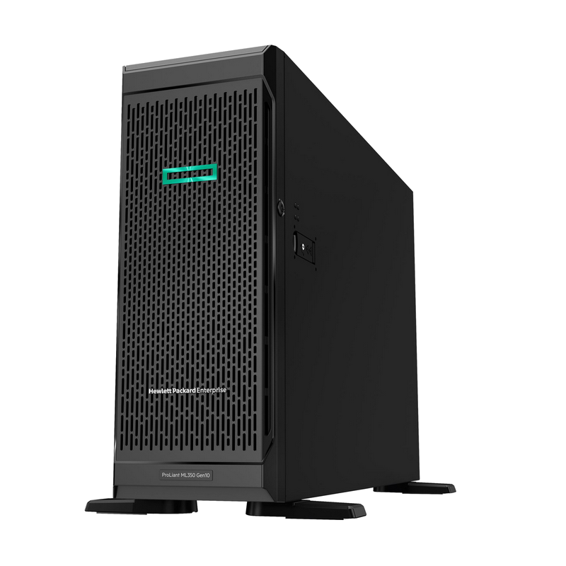 Serveur HP RPS de base HPE ProLiant ML350 Gen10 4110, monoprocesseur, 16 Go de RAM, P408i-a, 8 lecteurs faible encombrement 1x800W