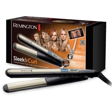 Lisseur Boucleur REMINGTON Sleek & Curl - Noir/Gold (S6500)