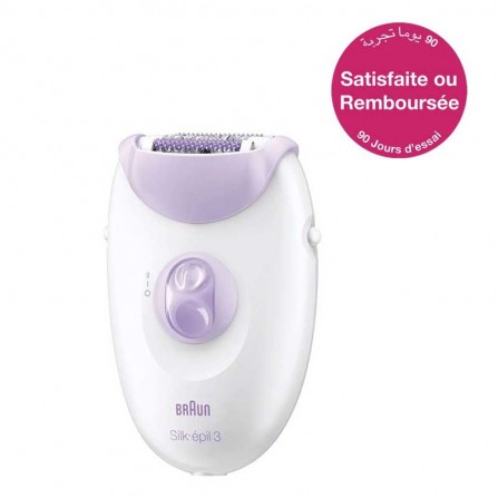 Épilateur BRAUN Silk-épil 3 - Jambes - Blanc (SE3170)