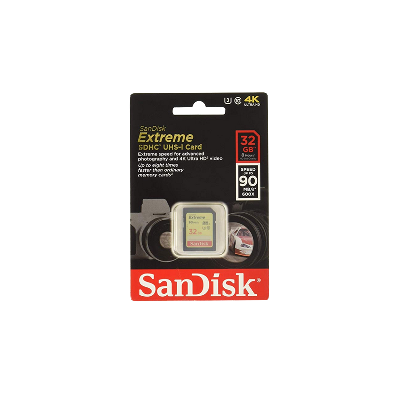 Carte Mémoire SANDISK EXTREME SDXC UHS-I 32GB Class 10