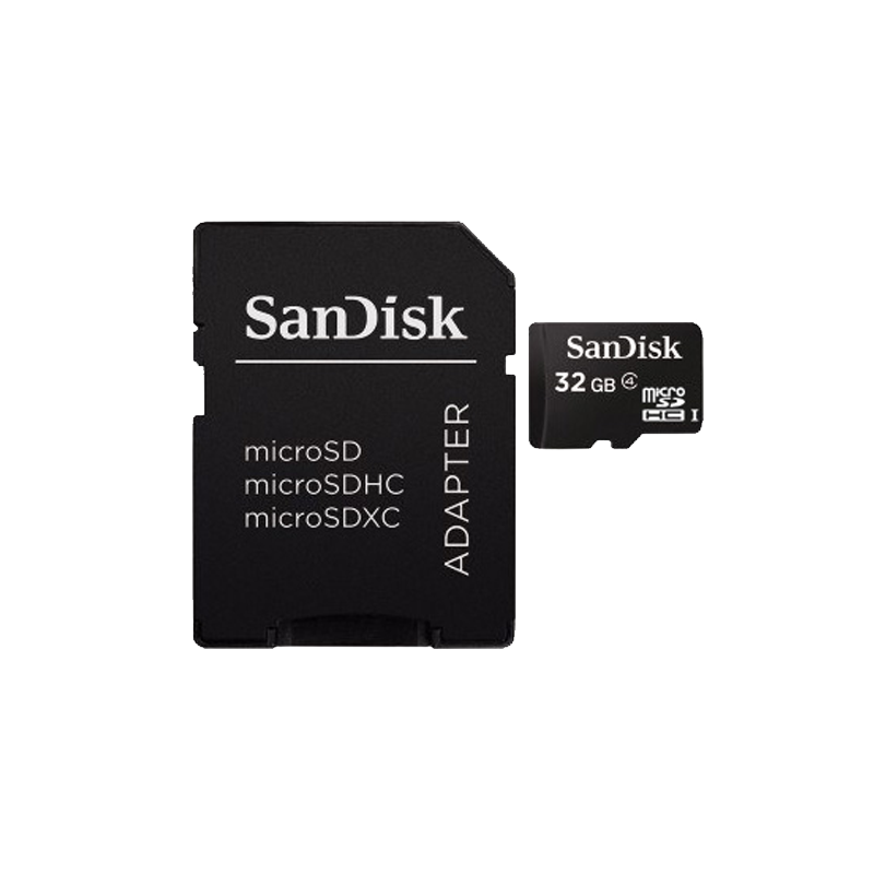 SANDISK Carte Mémoire micro SDHC SDSDQM-032G  32Go + Adaptateur