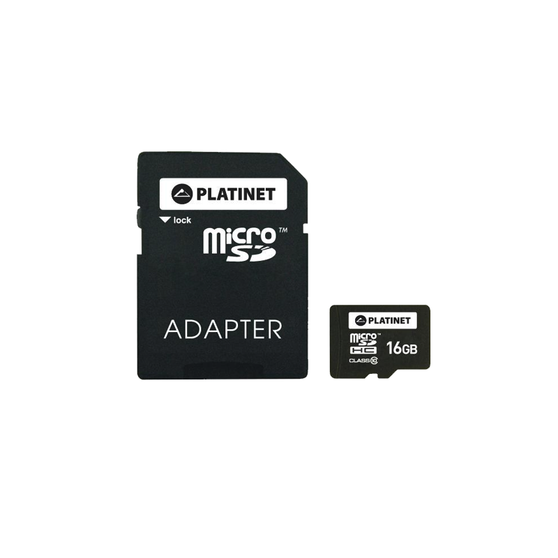 PLATINET microSDHC + ADAPTER 16GB CLASS 10
