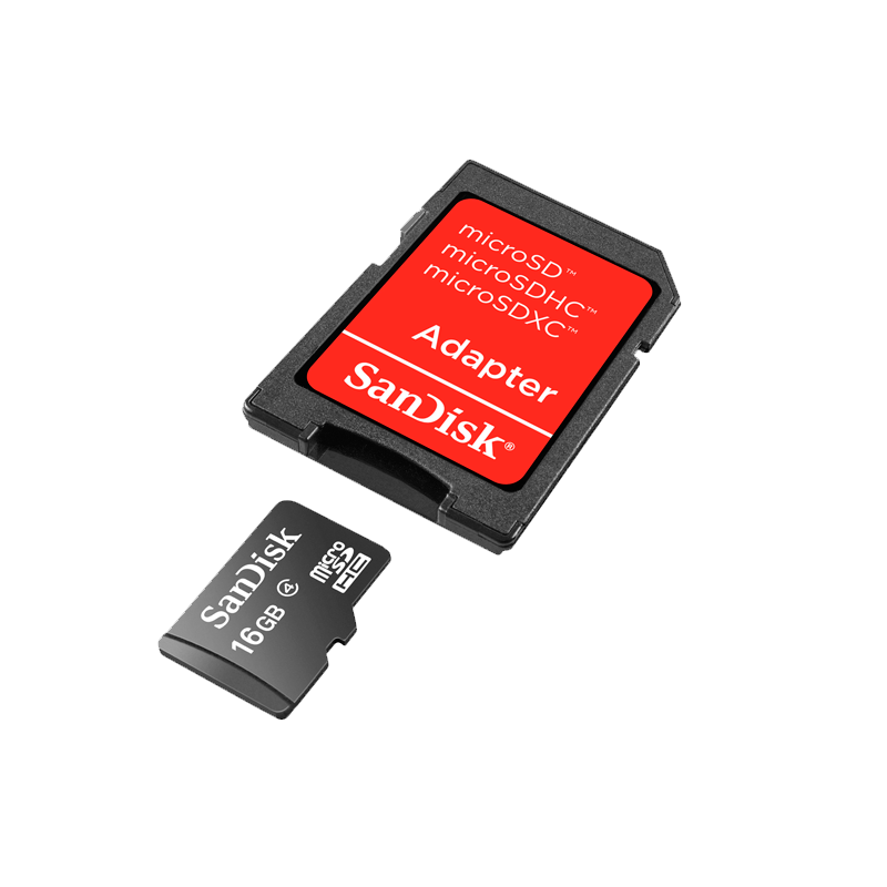 Carte Mémoire Micro SD SANDISK 16 Go avec Adaptateur