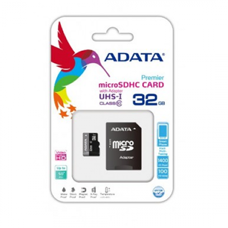 ADATA MICRO SDHC 32GB CLASS 10 avec Adaptateur