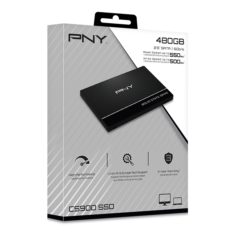 DISQUE DUR INTERNE SSD PNY CS900 / 480 GO