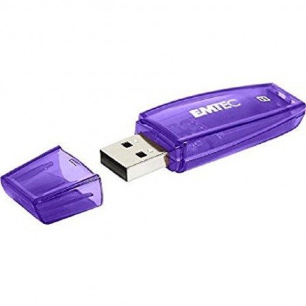 Clé USB 2.0 Emtec C410 8Go Transparente Violet -( ECMMD8GC410)