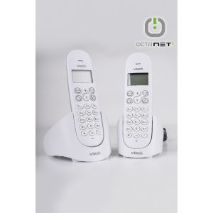 Téléphone Sans Fil VTECH DUO CS1101 BLANC