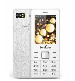 Téléphone Portable SERVICOM EASY CLASS - Blanc et Argent