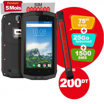 Smartphone CROSSCALL M1 Anthracite Noir & Rouge