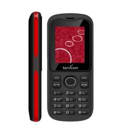 Téléphone mobile Servicom Easy III Noir & Rouge
