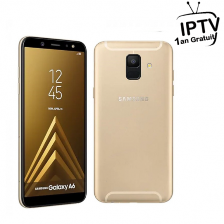 Smartphone Samsung A6 Plus 64Go 4G Gold (SM-A605F/DS)+ ABONNEMENT IPTV 1 AN